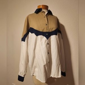 Vintage Adobe Rose Western Wear Button-up Women's Large